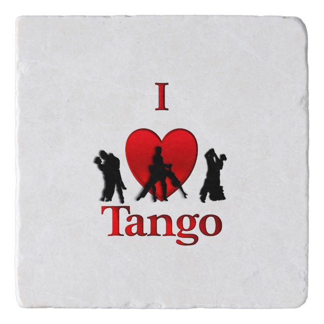 I Heart Tango Trivet (Front)
