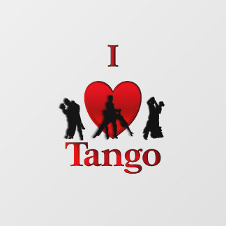 I Heart Tango Window Cling
