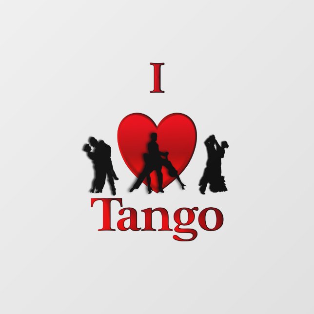 I Heart Tango Window Cling (Sheet)