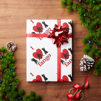 I Heart Tango Wrapping Paper
