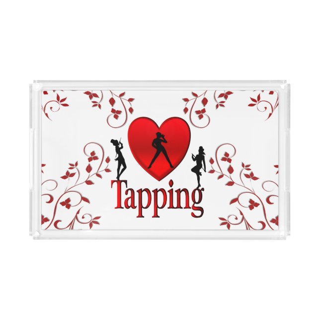 I Heart Tap Dance Acrylic Tray (Front)
