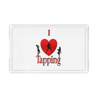 I Heart Tap Dance Acrylic Tray