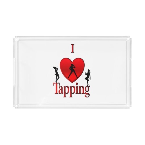 I Heart Tap Dance Acrylic Tray