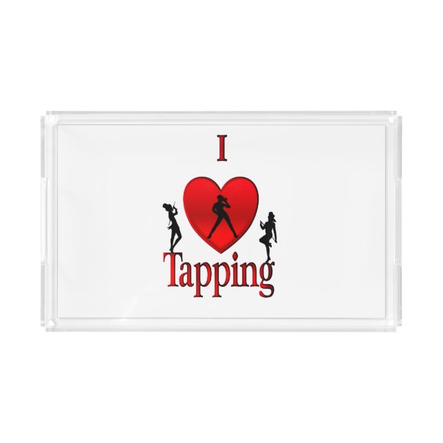 I Heart Tap Dance Acrylic Tray (Front)