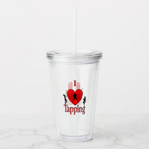 I Heart Tap Dance Acrylic Tumbler