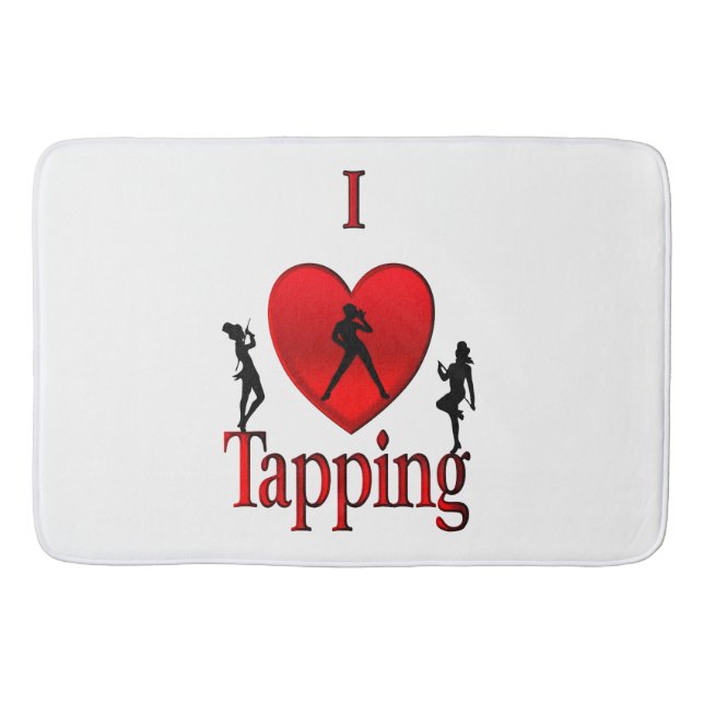 I Heart Tap Dance Bath Mat (Front)