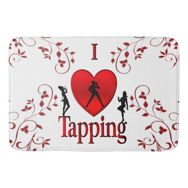 I Heart Tap Dance Bath Mat (Front)