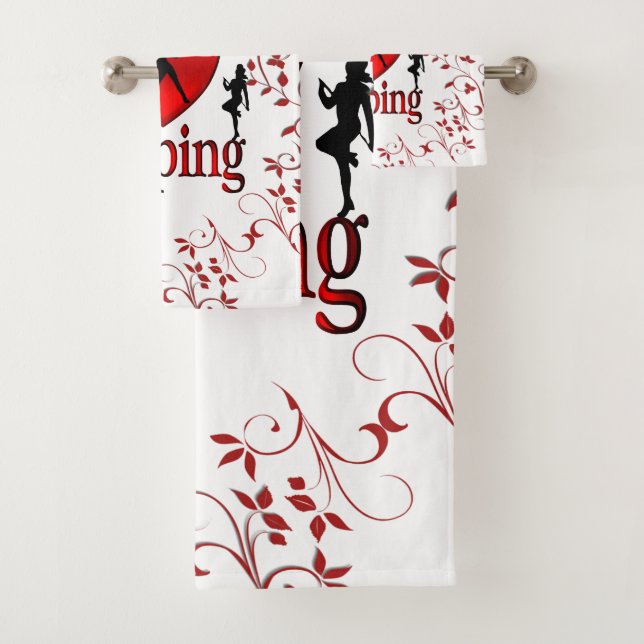 I Heart Tap Dance Bath Towel Set (Insitu)