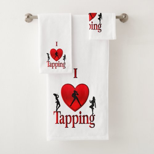 I Heart Tap Dance Bath Towel Set