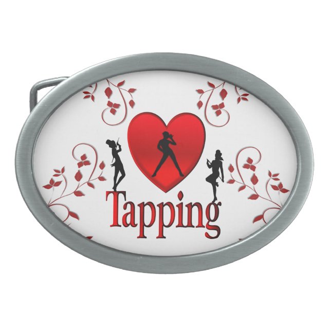 I Heart Tap Dance Belt Buckle (Front)