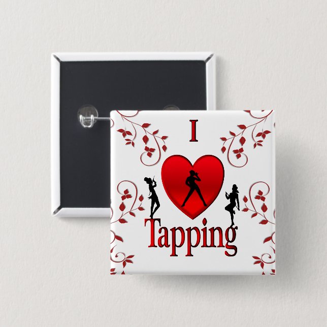 I Heart Tap Dance Button (Front & Back)