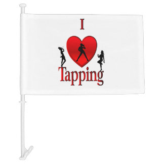 I Heart Tap Dance Car Flag