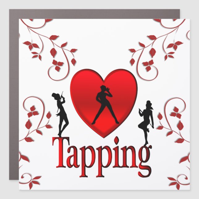 I Heart Tap Dance Car Magnet (Front)