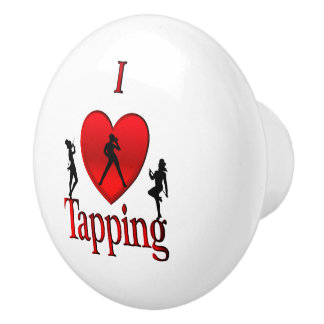 I Heart Tap Dance Ceramic Knob