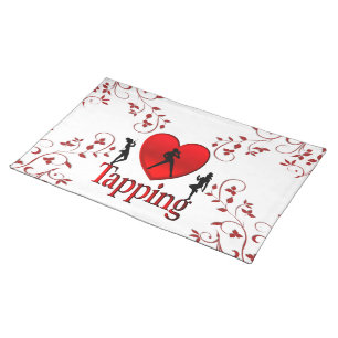 I Heart Tap Dance Cloth Placemat