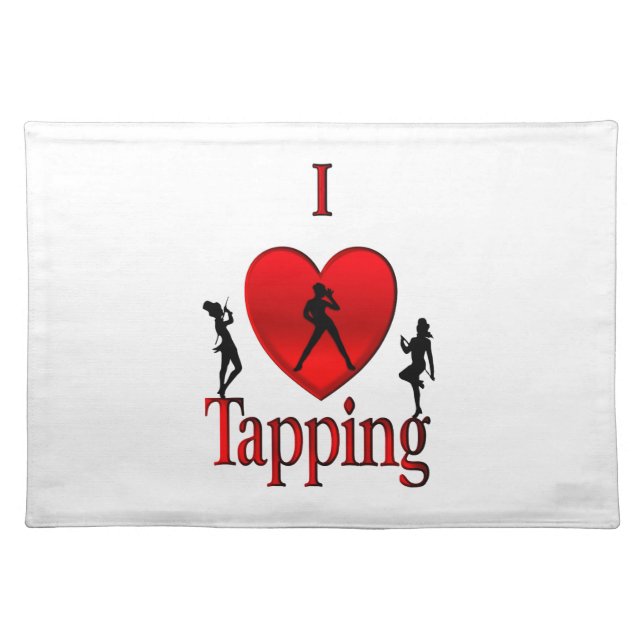 I Heart Tap Dance Cloth Placemat (Front)