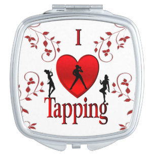 I Heart Tap Dance Compact Mirror