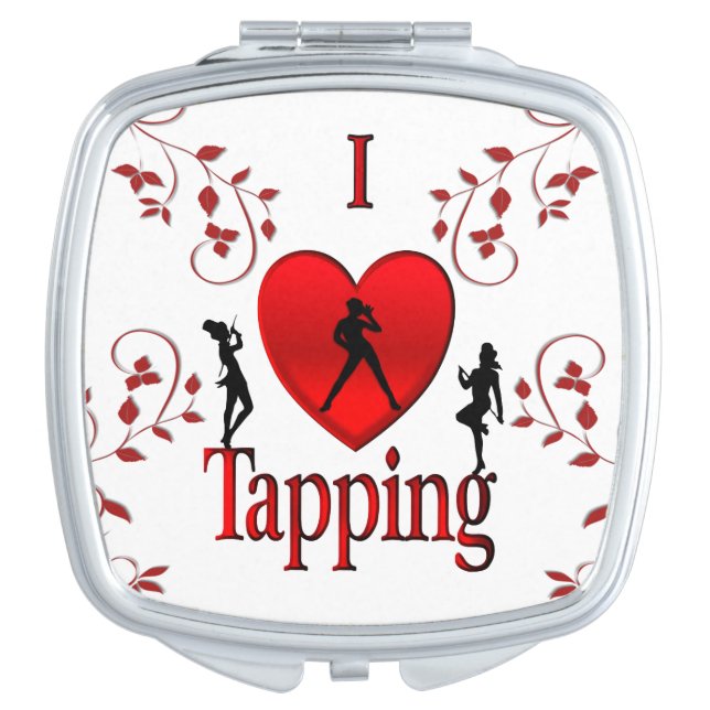 I Heart Tap Dance Compact Mirror (Front)