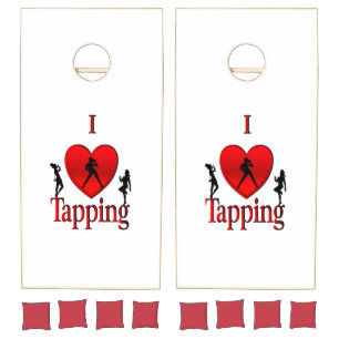 I Heart Tap Dance Cornhole Set