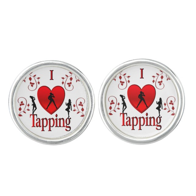 I Heart Tap Dance Cufflinks (Front)