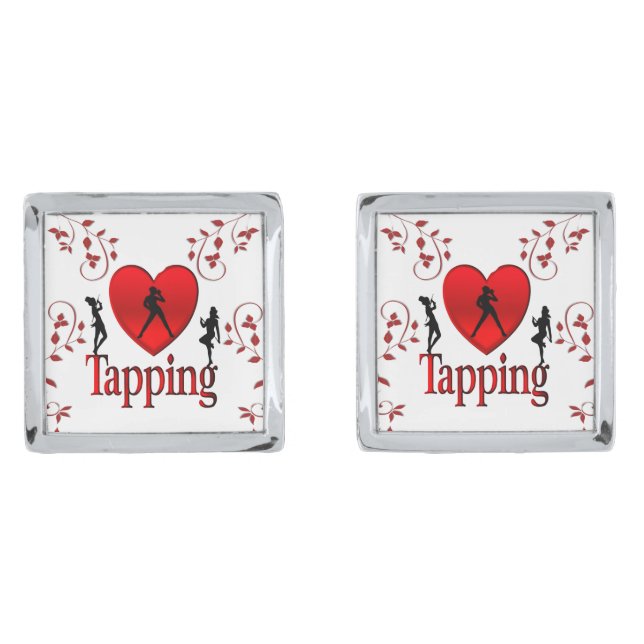 I Heart Tap Dance Cufflinks (Front)