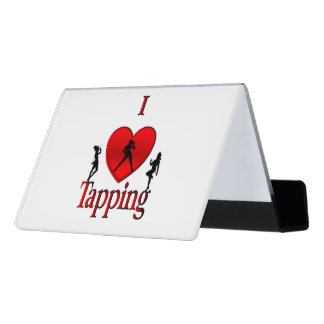 I Heart Tap Dance Desk Business Card Holder