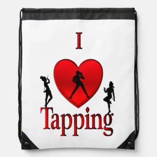 I Heart Tap Dance Drawstring Bag