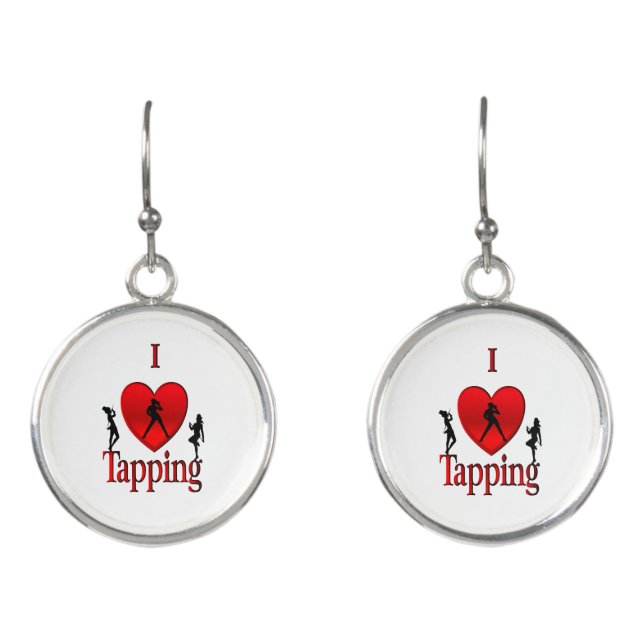 I Heart Tap Dance Earrings (Front)
