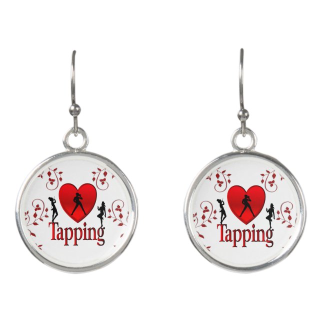 I Heart Tap Dance Earrings (Front)