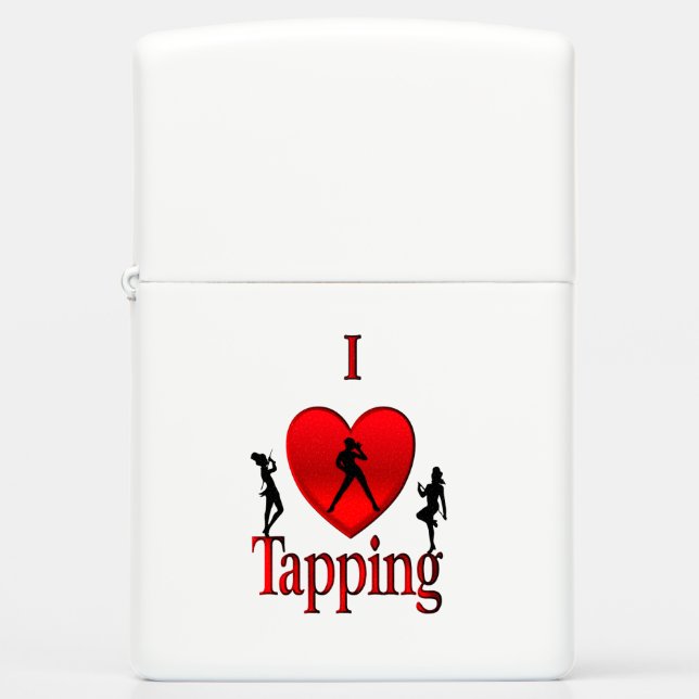 I Heart Tap Dance Earrings Zippo Lighter (Front)