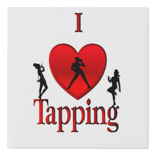 I Heart Tap Dance Faux Canvas Print