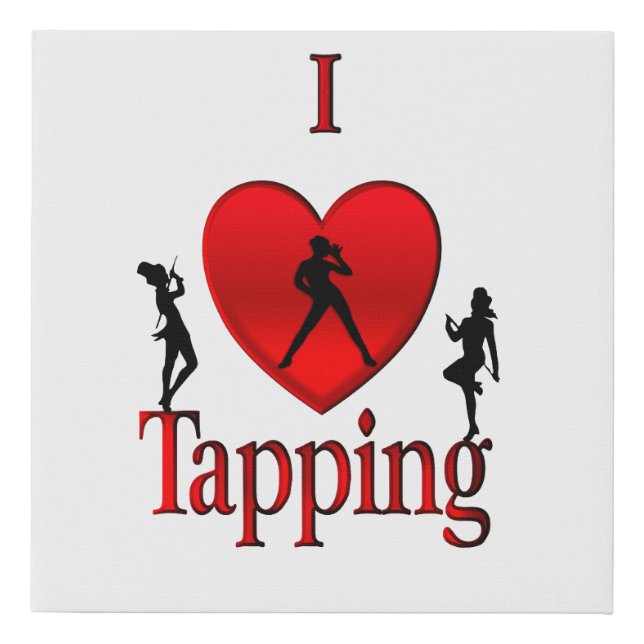 I Heart Tap Dance Faux Canvas Print (Front)