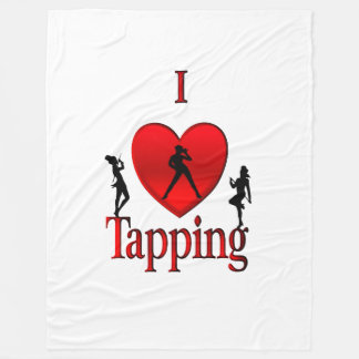 I Heart Tap Dance Fleece Blanket