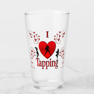 I Heart Tap Dance Glass