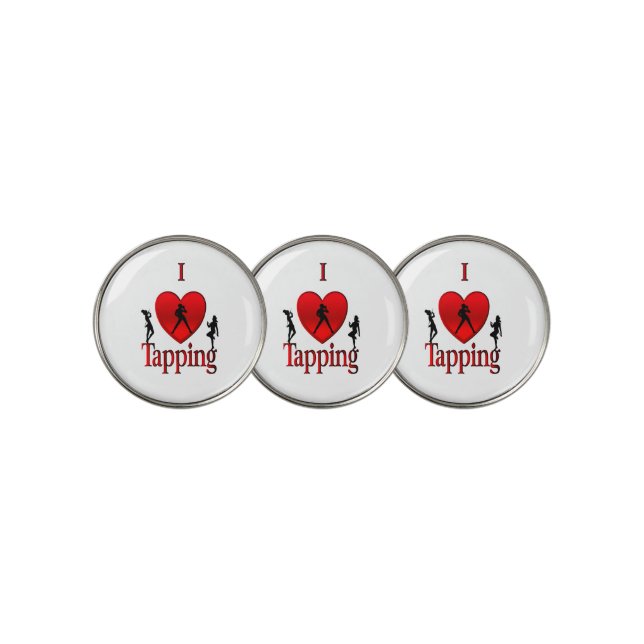 I Heart Tap Dance Golf Ball Marker (3 Up)