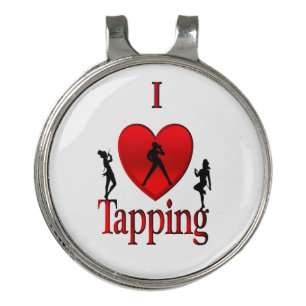 I Heart Tap Dance Golf Hat Clip