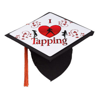 I Heart Tap Dance Graduation Cap Topper