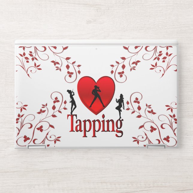 I Heart Tap Dance HP Laptop Skin (Front)