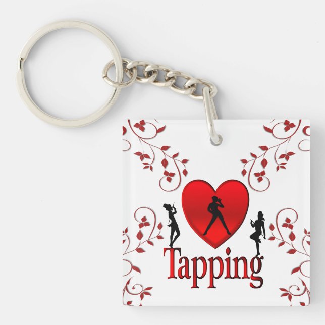 I Heart Tap Dance Keychain (Front)