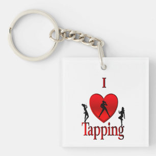 I Heart Tap Dance Keychain