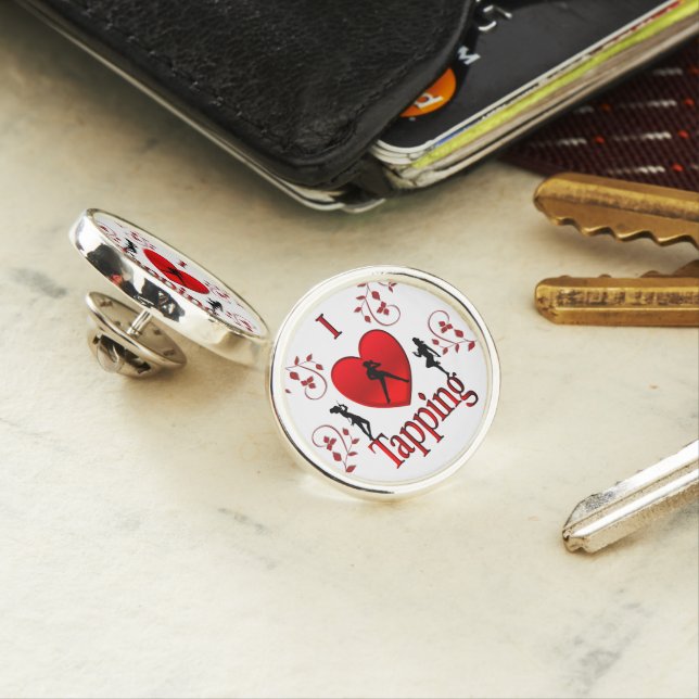 I Heart Tap Dance Lapel Pin (In Situ)