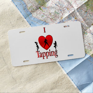 I Heart Tap Dance License Plate