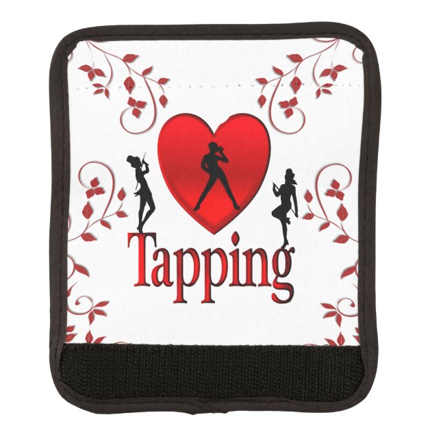 I Heart Tap Dance Luggage Handle Wrap (Front)