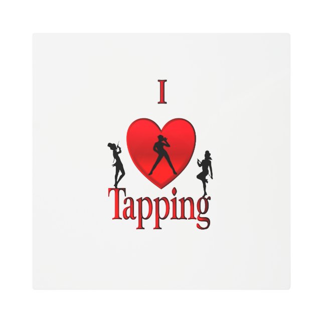 I Heart Tap Dance Metal Print (Front)