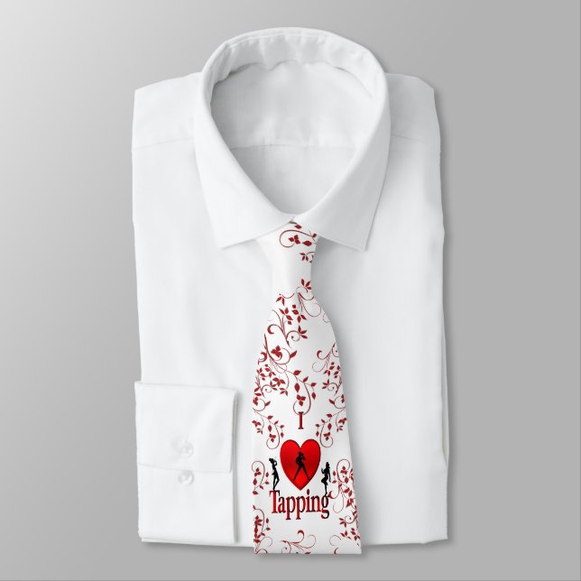 I Heart Tap Dance Neck Tie (Tied)