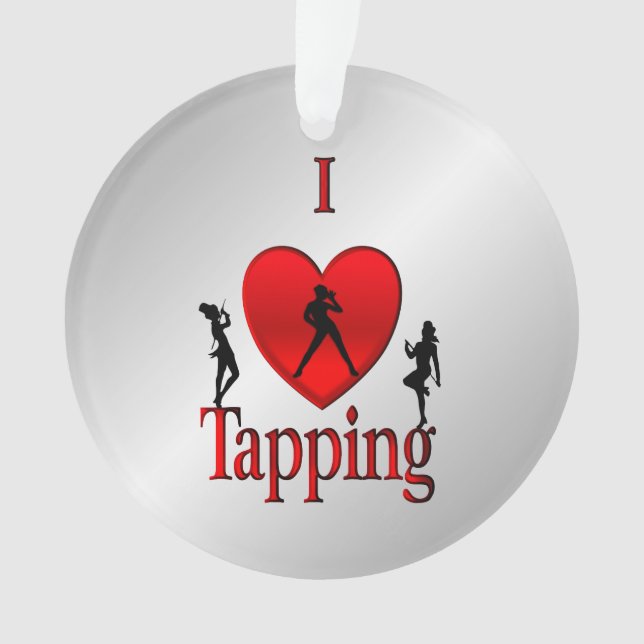 I Heart Tap Dance Ornament (Front)