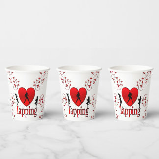 I Heart Tap Dance Paper Cups