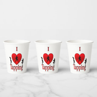 I Heart Tap Dance Paper Cups