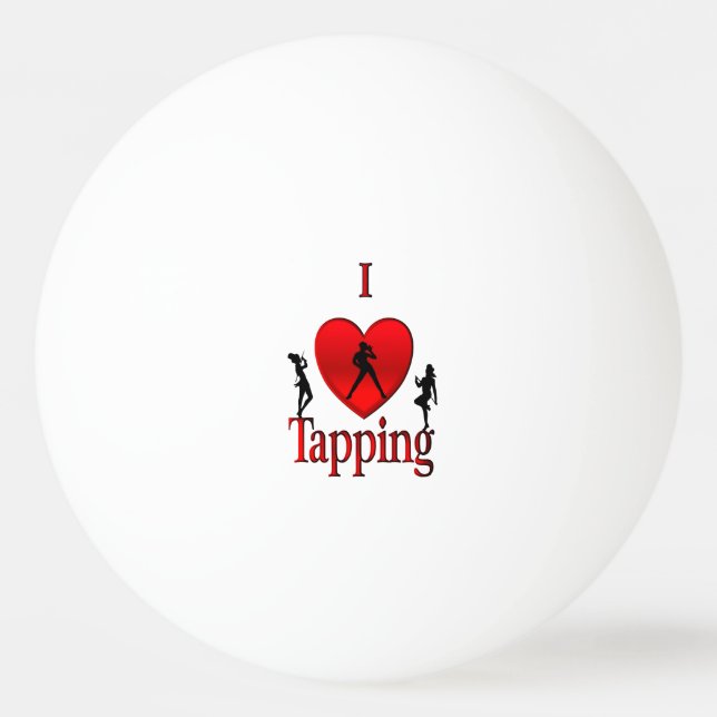 I Heart Tap Dance Ping Pong Ball (Front)