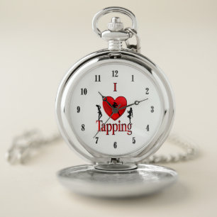 I Heart Tap Dance Pocket Watch